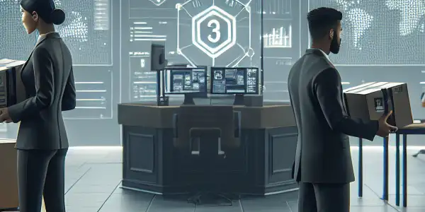 A modern logistics hub focused on discreet delivery of private adult products, emphasizing security and confidentiality.